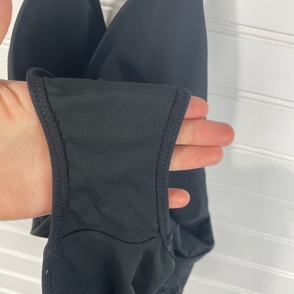 Aerie Black Full Coverage One Piece Padded Halter Neck Swimsuit S Women’s EUC - Picture 5 of 11